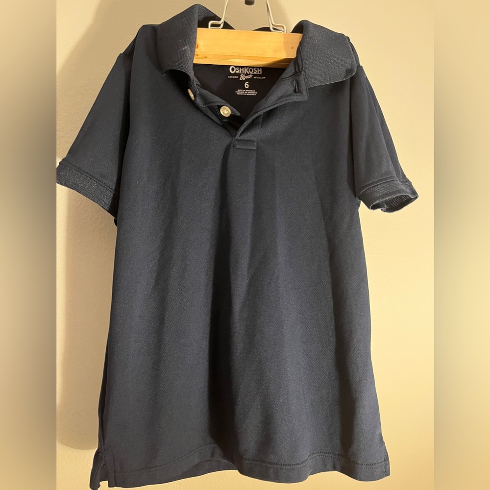 Boys size 6 navy blue osh kosh golf polo